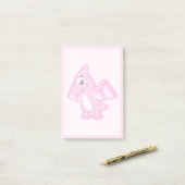 Schattigee afbeelding van een pterodactyl. post-it® notes (Op bureau)