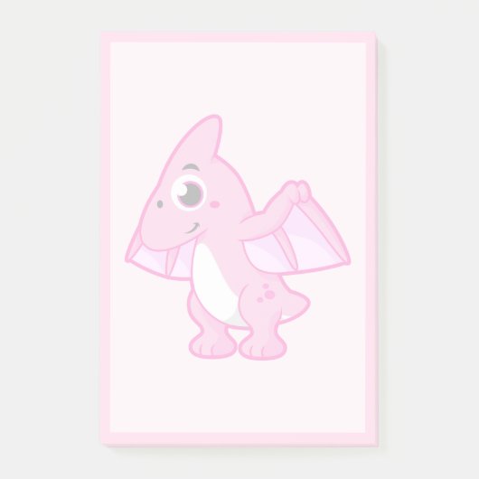 Schattigee afbeelding van een pterodactyl. post-it® notes (Voorkant)