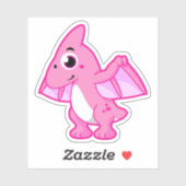 Schattigee afbeelding van een pterodactyl. sticker (Vel)