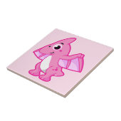 Schattigee afbeelding van een pterodactyl. tegeltje (Zijkant)