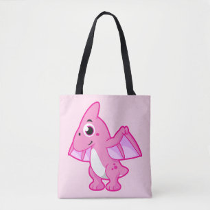 Schattigee afbeelding van een pterodactyl. tote bag