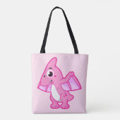 Schattigee afbeelding van een pterodactyl. tote bag (Achterkant)