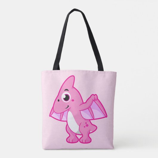 Schattigee afbeelding van een pterodactyl. tote bag (Achterkant)