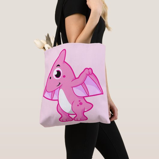 Schattigee afbeelding van een pterodactyl. tote bag (Dichtbij)