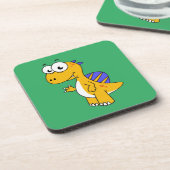 Schattigee afbeelding van een spinosaurus. 2 bier onderzetter (Linkerzijde)