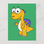 Schattigee afbeelding van een spinosaurus. 2 briefkaart (Voorkant)