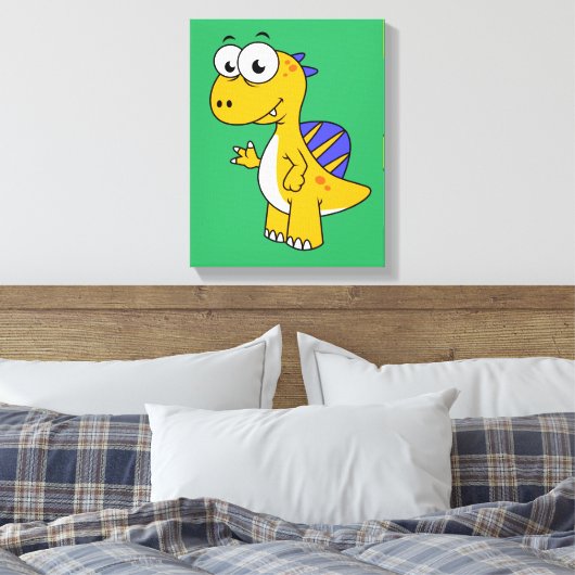 Schattigee afbeelding van een spinosaurus. 2 canvas afdruk (Insitu (Slaapkamer))