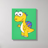 Schattigee afbeelding van een spinosaurus. 2 canvas afdruk (Voorkant)