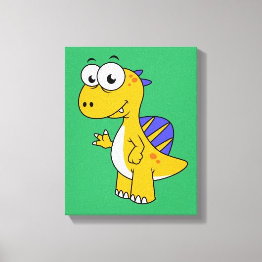 Schattigee afbeelding van een spinosaurus. 2 canvas afdruk (Voorkant)