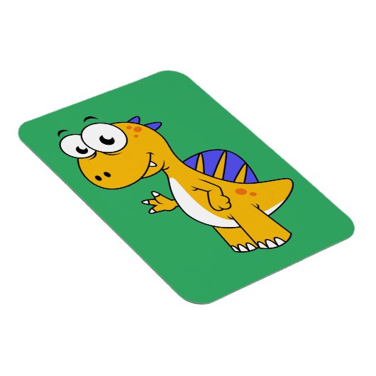 Schattigee afbeelding van een spinosaurus. 2 magneet (Rechterzijde)