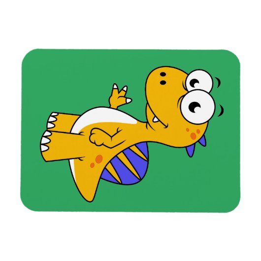 Schattigee afbeelding van een spinosaurus. 2 magneet (Horizontaal)