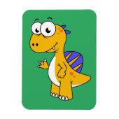 Schattigee afbeelding van een spinosaurus. 2 magneet (Verticaal)