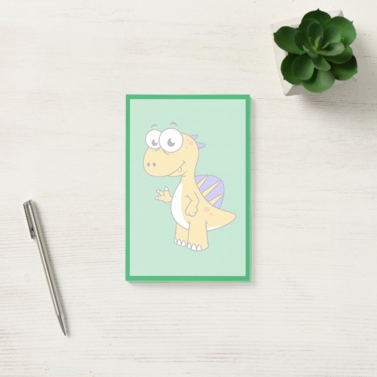 Schattigee afbeelding van een spinosaurus. 2 post-it® notes (Kantoor)