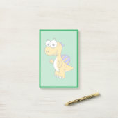 Schattigee afbeelding van een spinosaurus. 2 post-it® notes (Op bureau)