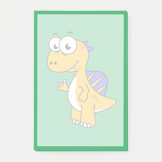 Schattigee afbeelding van een spinosaurus. 2 post-it® notes (Voorkant)