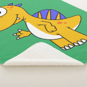 Schattigee afbeelding van een spinosaurus. 2 sherpa deken (3/4)