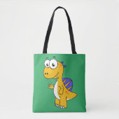 Schattigee afbeelding van een spinosaurus. 2 tote bag (Voorkant)