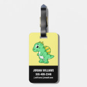 Schattigee afbeelding van een spinosaurus. bagagelabel (Achterkant verticaal)