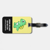 Schattigee afbeelding van een spinosaurus. bagagelabel (Achterkant horizontaal)