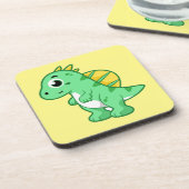 Schattigee afbeelding van een spinosaurus. bier onderzetter (Linkerzijde)