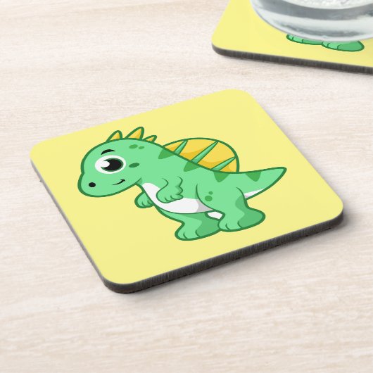 Schattigee afbeelding van een spinosaurus. bier onderzetter (Linkerzijde)