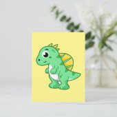 Schattigee afbeelding van een spinosaurus. briefkaart (Staand voorkant)