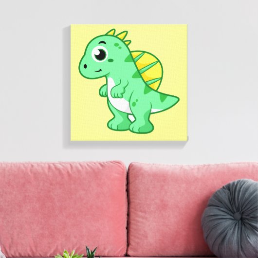 Schattigee afbeelding van een spinosaurus. canvas afdruk (Insitu (Woonkamer))