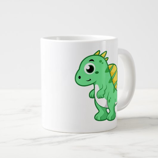 Schattigee afbeelding van een spinosaurus. grote koffiekop (Voorkant rechts)