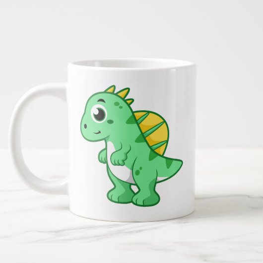 Schattigee afbeelding van een spinosaurus. grote koffiekop (Links)