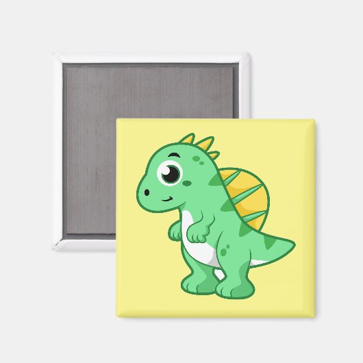 Schattigee afbeelding van een spinosaurus. magneet (Voorkant / Achterkant)