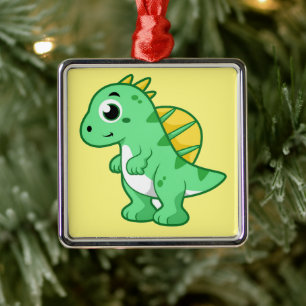 Schattigee afbeelding van een spinosaurus. metalen ornament
