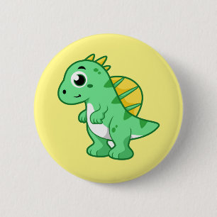 Schattigee afbeelding van een spinosaurus. ronde button 5,7 cm