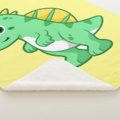 Schattigee afbeelding van een spinosaurus. sherpa deken (3/4)