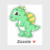 Schattigee afbeelding van een spinosaurus. sticker (Vel)