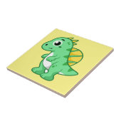 Schattigee afbeelding van een spinosaurus. tegeltje (Zijkant)