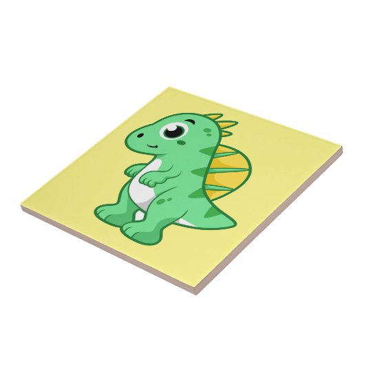 Schattigee afbeelding van een spinosaurus. tegeltje (Zijkant)