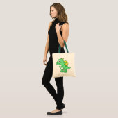 Schattigee afbeelding van een spinosaurus. tote bag (Voorkant (model))