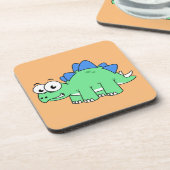 Schattigee afbeelding van een stegosaurus. 2 bier onderzetter (Linkerzijde)