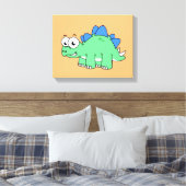Schattigee afbeelding van een stegosaurus. 2 canvas afdruk (Insitu (Slaapkamer))