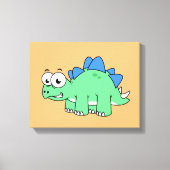 Schattigee afbeelding van een stegosaurus. 2 canvas afdruk (Voorkant)