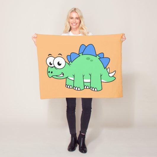 Schattigee afbeelding van een stegosaurus. 2 fleece deken (In situ)