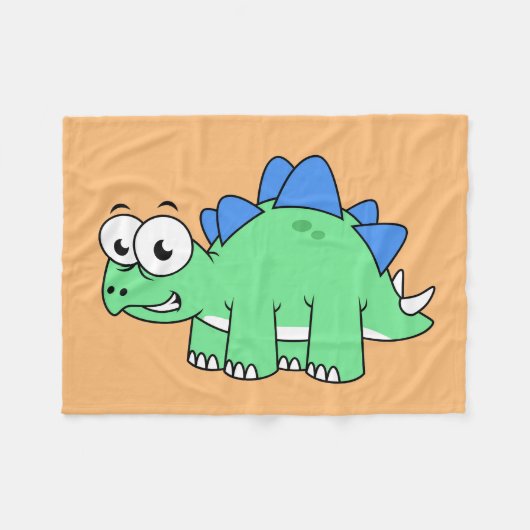 Schattigee afbeelding van een stegosaurus. 2 fleece deken (Voorkant (Horizontaal))