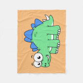 Schattigee afbeelding van een stegosaurus. 2 fleece deken (Voorkant)