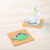 Schattigee afbeelding van een stegosaurus. 2 kartonnen onderzetters (Insitu)