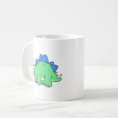 Schattigee afbeelding van een stegosaurus. 2 koffiemok (Voorkant links)