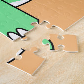 Schattigee afbeelding van een stegosaurus. 2 legpuzzel (Zijkant)