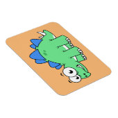 Schattigee afbeelding van een stegosaurus. 2 magneet (Rechterzijde)