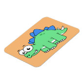 Schattigee afbeelding van een stegosaurus. 2 magneet (Linkerzijde)