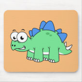 Schattigee afbeelding van een stegosaurus. 2 muismat (Voorkant)