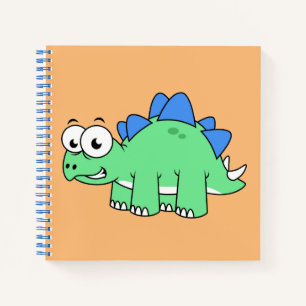 Schattigee afbeelding van een stegosaurus. 2 notitieboek